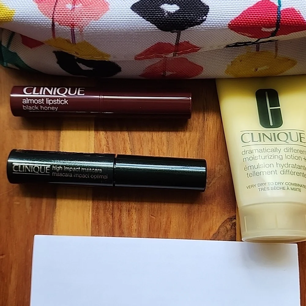 Clinique High Impact Mascara Dramatically Different Moisturizer, Almost Lipstick
